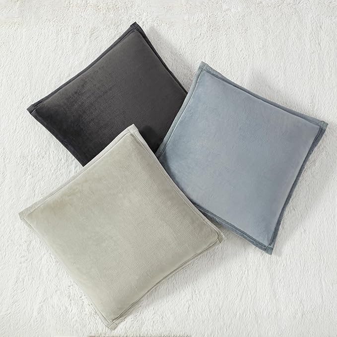 UGG Coco 2-Pack Decorative Pillows - Soft & Plush Throw Pillow Inserts with Throw Pillow Covers - Perfect for Sofa, Bed, Living Room Decor or Home Decor, 20" x 20", Seal Gray