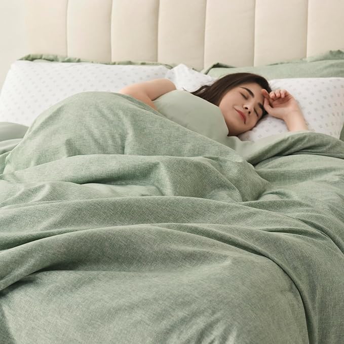 Comfort Spaces King 7 Pieces Comforter Set, Boho Bed Sets for King Size, Farmhouse Bedding Sets with Comforter, Gift Bed in a Bag with Comforter, Sheets, Pillowcases, and Shams,King, Sage Green