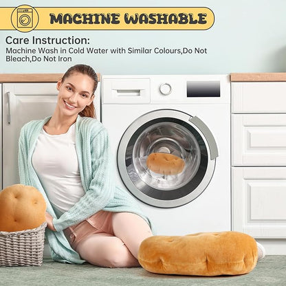 Marble Empire Potato Pillow Stuffed 3D Simulation Potato Throw Pillow Decorative Vegetable Plush Toy Soft Food Plushie(9.45inch)