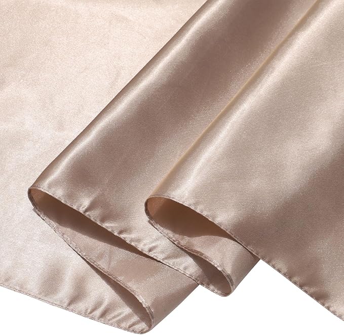 AWAYTR 35” Satin Large Square Head Scarves - 4PCS Silk Like Neck Scarf Hair Sleeping Wraps Satin Silk Scarfs for Women