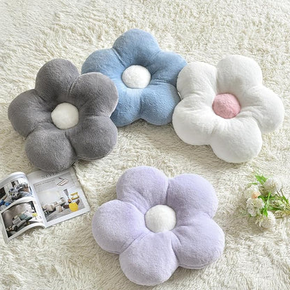 Flower Pillows, Soft Flower Shaped Pillow with Home Decorative for Couch Chair Bed,Flower Floor Throw Pillows for Adults Bedroom Living Room (Lavender Purple, 15 Inches)