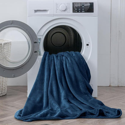 BEDELITE Flannel Sheets Full Size Navy - Super Soft Fleece Sheets Set Fluffy Extra Plush, 4 Piece(Include Fitted Sheet, Flat Sheet, 2 Pillowcases)
