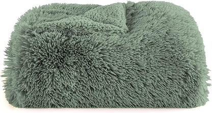 Bedsure GentleSoft Fuzzy Sherpa Faux Fur Twin Blanket Sage Green Cozy Gifts for Women Men, Soft Fleece Plush Warm Minky Thick Blanket Twin Size for Bed, Dorm Essentials Sage Room Decor Gifts, 60x80