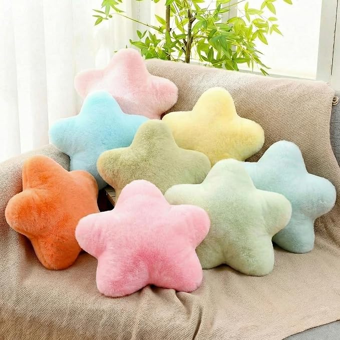 8 Pack Star Shaped Throw Pillow Gifts Decorations Mix Various Color Star Plush for Bed Sofa Cute Throw Pillow Plush for Floor Room Sleepover Bedroom Living Room(Classic)
