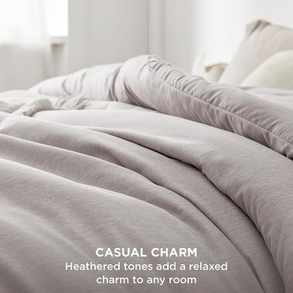 Bedsure King Size Comforter Set - Taupe Soft Bedding for All Seasons, Cationic Dyed Bed Set, 3 Pieces, 1 King Size Comforter (104"x90") and 2 Pillow Shams (20"x36"+2")