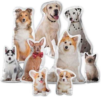 Easycosy Custom Photo Pillow, Personalized Pet Pillow Shaped Like Your Dog Cat, Customized Stuffed Animal Picture Pillowcase, Birthday Funny Gag Gifts for Her Him Pet Lovers(20 Inch)
