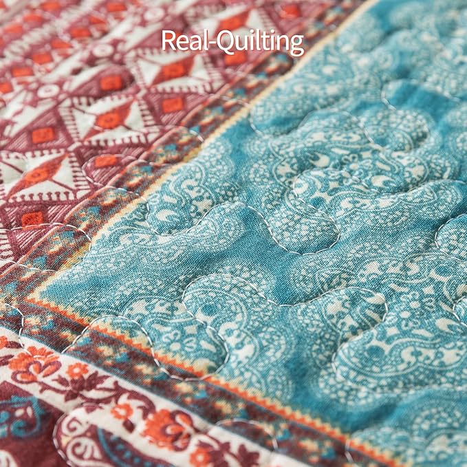 BEDIFANY Cotton Queen Size Quilt Sets, Soft Lightweight Bedspread Queen Size Soft Farmhouse Queen Queen Bedding Sets for Bed Decorations for All Seasons, 3 Pieces