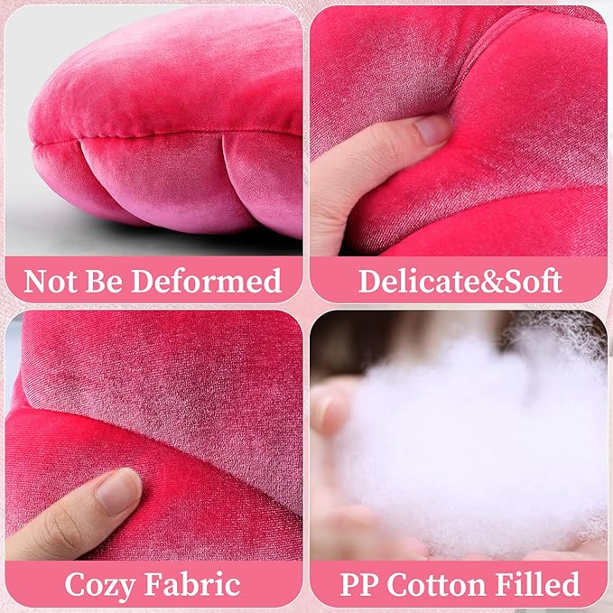 Yi-gog Seashell Pillow Sea Shaped Decorative Princess Throw Pillow 3D Velvet Soft Ocean Cute Throw Pillows for Bed Couch Chair Sofa Room 13.4 X 9.8 inch