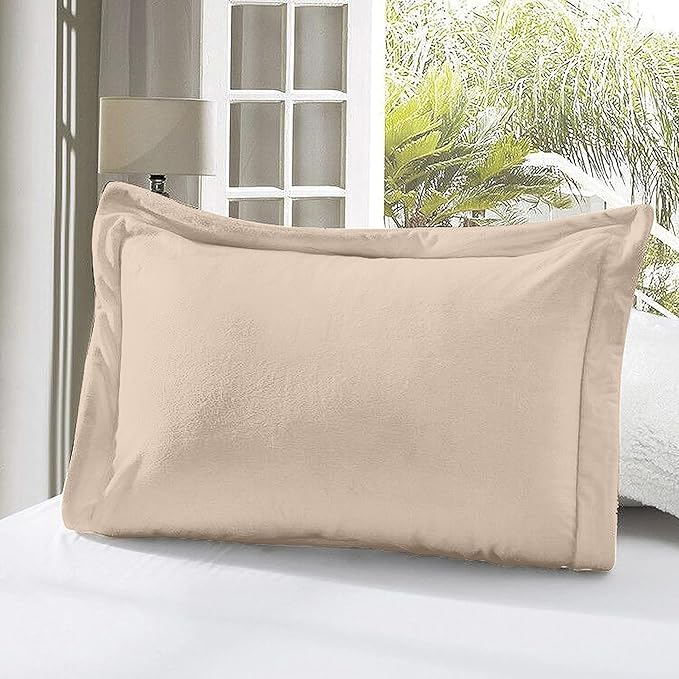 Elegant Comfort Super Soft Sherpa Comforter 2-Piece Set Premium Quality, Heavy Weight Reversible Down Alternative Micro-Suede, Sherpa Comforter, Twin XL, Taupe