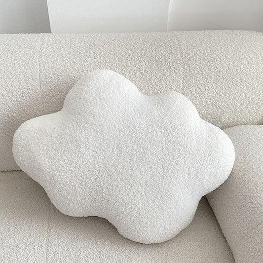 White Clouds Shaped Throw Pillows Cute Soft Waist Rest Cushion Home Decorative Throw Pillow Used to Add Comfort and Style for Home Sofa Bedroom Gift