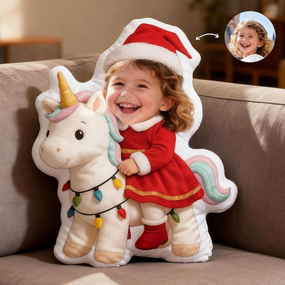 LOVELYPOD Personalized Kid Unicorn Pillow, Little Girl Pillow, Custom Unicorn Girl Pillows, for Kids, Kids Birthday Gifts