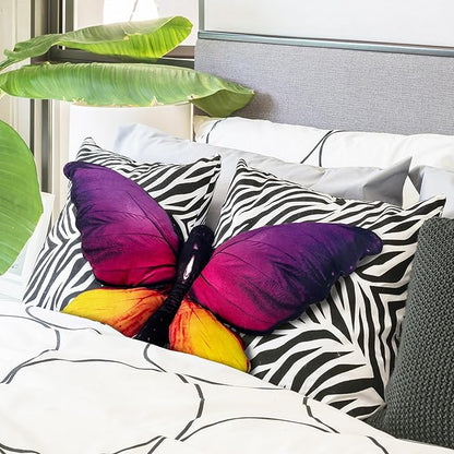 Butterfly Decorations Pillow Decorative Throw-Pillow Stuffed Animal Plush Gifts for Women Decor for Room Home Garden 24.4" x 16.5"