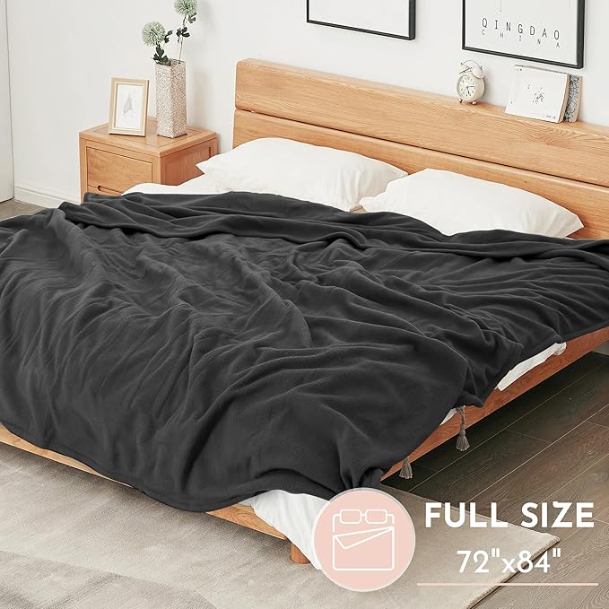 Electric Heated Blanket 72"x84" Full Size Microplush Cover Blanket 4 Heat Settings & 10 Hours Auto Off, Cozy & Breathable, Warm All Night, Iron Grey
