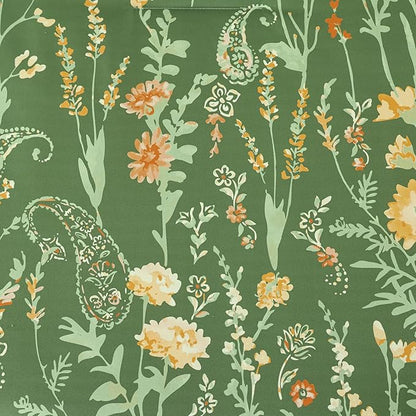 Yiran 7 Piece Sage Green Watercolour Floral Comforter Set King Size, Watercolour Botanical Comforter Bedding Set, Bed in a Bag King, Soft Microfiber Complete Bedding Set with Sheets for All Season