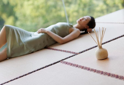 Blueme Calm Diffuser | Osmanthus & Sandalwood | 16.91 Fl Oz - Refillable Wellness Diffuser, Contains Essential Oil, Sustainable, Hand Finished, Premium, Luxury Ceramic, Natural Rattan Reeds | Large