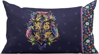 Northwest Harry Potter Botanical Wizardry 5 Piece Full Bed in a Bag Set, Bedding Set with Comforter and Sheets, Soft and Cozy for All Seasons