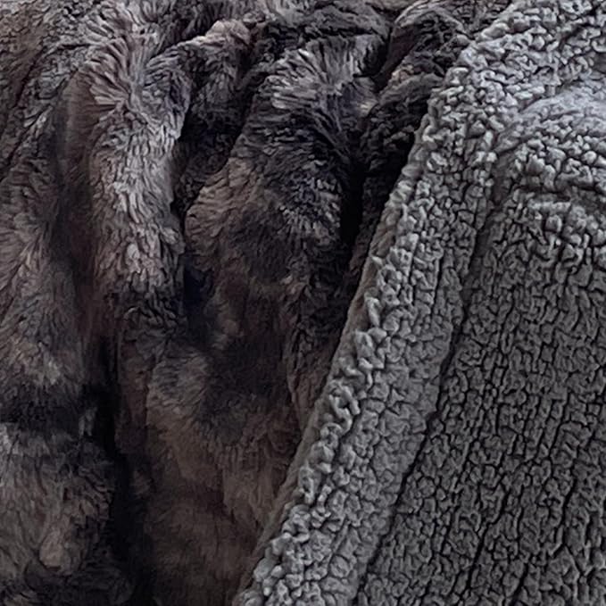 Electric Heated Blanket Throw Size 50"×60" with 4 Heating Levels & 4 Hours Auto Off, Heating Throw Plush Faux Fur, Energy Efficient, Machine Washable, Gradient Gray