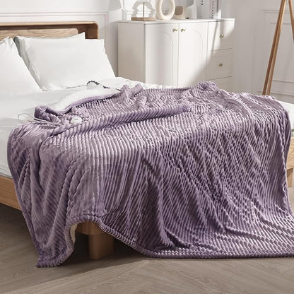 Electric Blanket Queen Heated Blanket Queen Size 84"x90" Dual Control Electric Blanket, 5 Heat Settings & 10 Hour Auto Off with FCC/ETL Certified, Overheat Protection & Machine Washable, Lavender