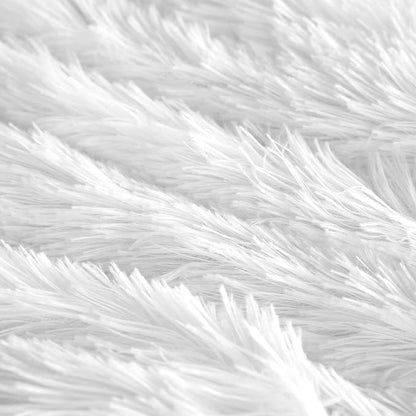 Juicy Couture Shaggy Faux Fur White Full/Queen Comforter Set - Soft and Cozy 3-Piece Machine Washable Bedding Comforter and Sham Set