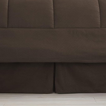 King Size Comforter Set 8 Piece Bed in a Bag with Bed Skirt, Fitted Sheet, Flat Sheet, 2 Pillowcases, 2 Pillow Shams, King, Greek Key Chocolate