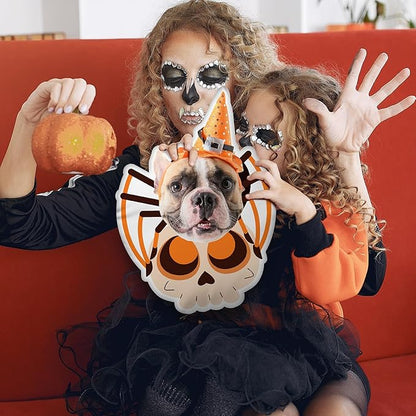 Custom Pet Pillow with Photo - Plush Halloween Pillows with Personalized Dog & Cat Face - Halloween Shaped Pillows Gift for Pet Lover, Birthday, Friends