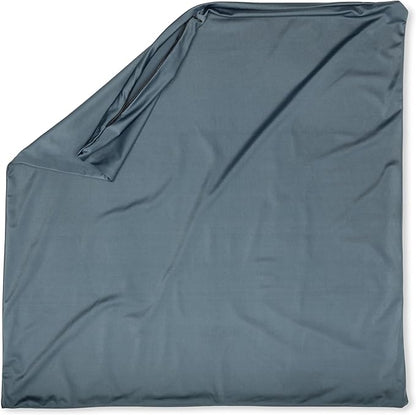 PILLOWY 20x20 Throw Pillowcase (Cover Only) -85/15 Nylon, Spandex -Luxurious, Silky, Stretchy & Soft - 1Pcs Solid Color -A Perfect Choice for Couch Chairs Sofa Bed Adult/Kids Bedroom, Dark Slate Grey