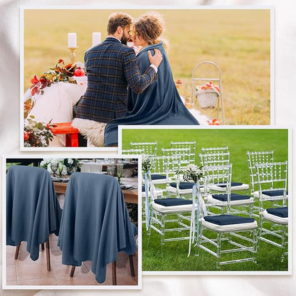 Kinlop Fleece Blanket Bulk 60 x 50 Inch Soft Lightweight Fleece Cozy Blanket Warm Throw Plush Pet Throw for Bed Couch Sofa Home Office Wedding Gifts Travel Camping(Gray Blue)