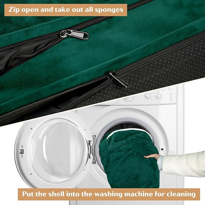 Comfort Expression Orthopedic Dog Bed for Small Dogs 20x14 Inch, Waterproof Supportive Egg Crate Foam Small Pet Bed with Removable Bolsters, Dog Couch with Washable Cover & Non-Slip Bottom, Emerald