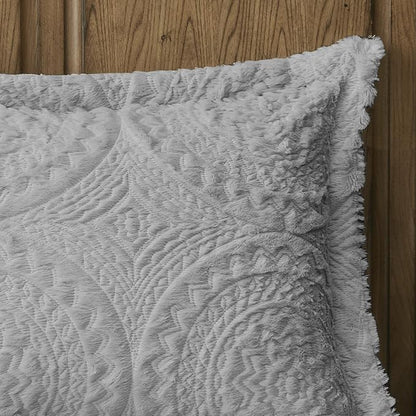 Madison Park Arya Modern All Season Down Alternative Bedding Set with Matching-Sham, Twin, Grey