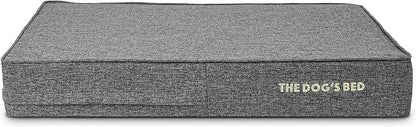 The Dog’s Bed Orthopedic Memory Foam Dog Bed Mattress, Linen Fabric, Grey Linen, L, 6-Inch