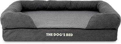 The Dog’s Bed Replacement Outer Cover, Plush Fabric, Grey, Large