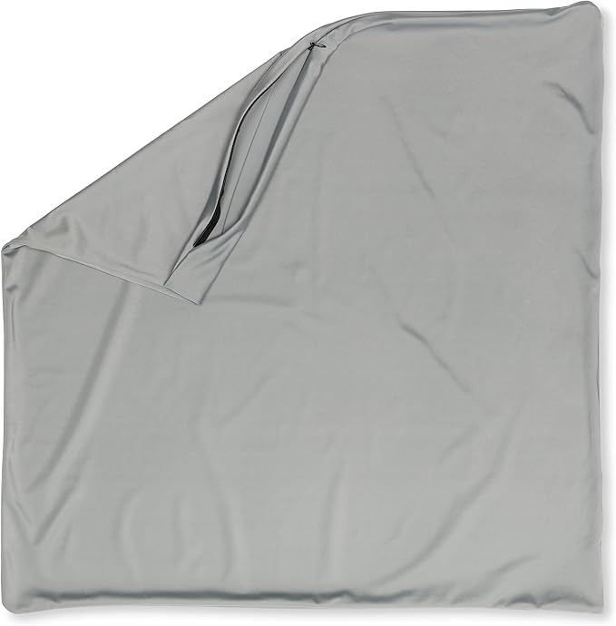 PILLOWY 24"x24" Throw Pillowcases (Cover Only) - 85/15 Nylon, Spandex - Luxurious, Silky, Stretchy & Soft - 1Pcs Solid Color - A Perfect Choice for Couch Chairs Sofa Bed Adult/Kids Bedroom, Light Grey