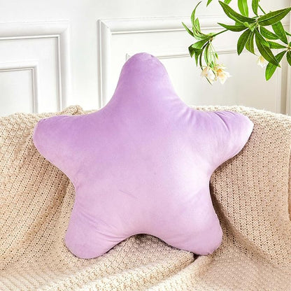 Lavender Star Throw Pillow, Cute Star Pillow Room Decor, Soft 19.6" Star Shaped Decorative Throw Pillow for Bedroom, Star Plush Floor Cushions Pillows