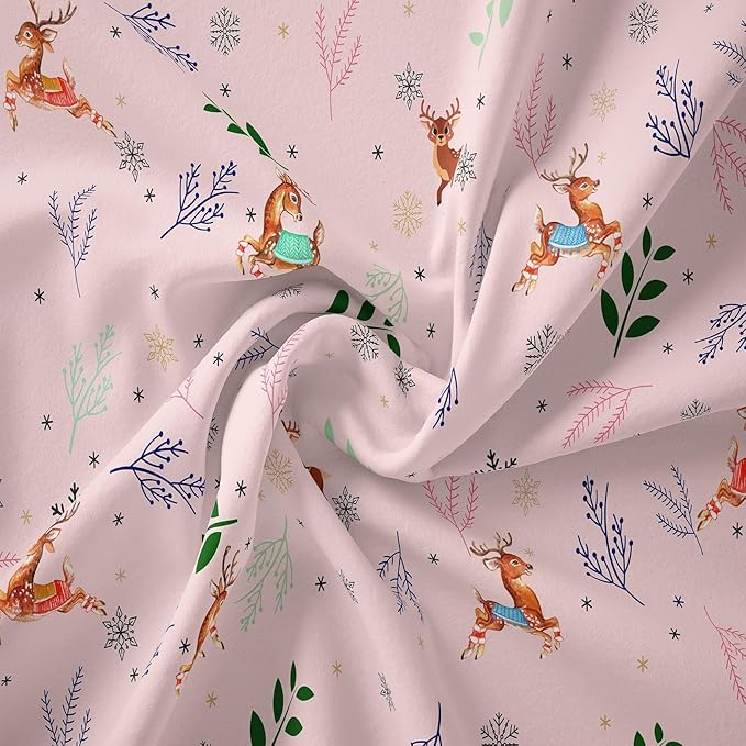 Tailor Shop Girls Pink King Size Comforter Set with 1 Comforter and 2 Pillowcases - Deer & Kids Bedding Sets
