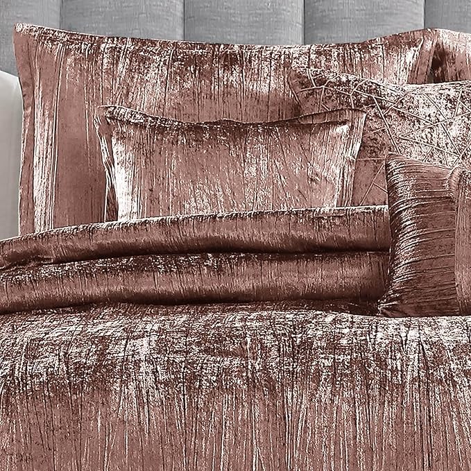 Riverbrook Home Turin Comforter Set, King, Blush, 7 Piece Set