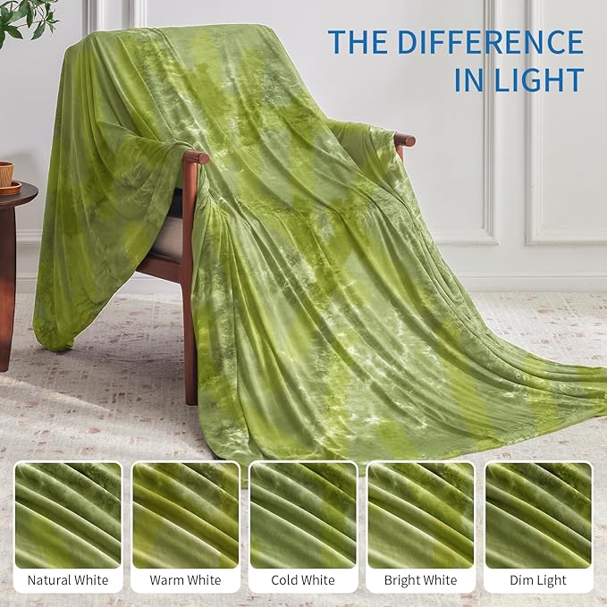 Guohaoi Cooling Throw Blanket for Hot Sleepers,Decortive Tie Dye,Arc-Chill Q-Max >0.5Cool Fiber,100% Oeko-Tex Certified,Lightweight Summer Cool Blanket for Ultra Cold Breathable,Keep Cool,50''x70''