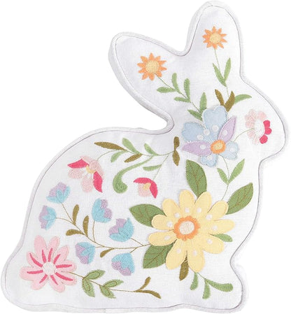 C&F Home Easter Bunny Rabbit Cotton Blend Shaped Accent Pillow 14" x 14" Spring Springtime Home Living Room Sofa Couch Chair Bed Bedroom Decor Decoration 14" x 14" Multicolored