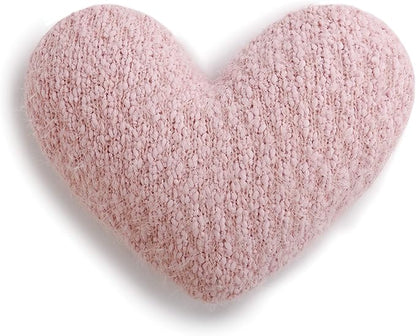 DEMDACO Pale Pink Soft Heart Shaped 10 x 11 inch Plush Polyester Decorative Throw Giving Pillow