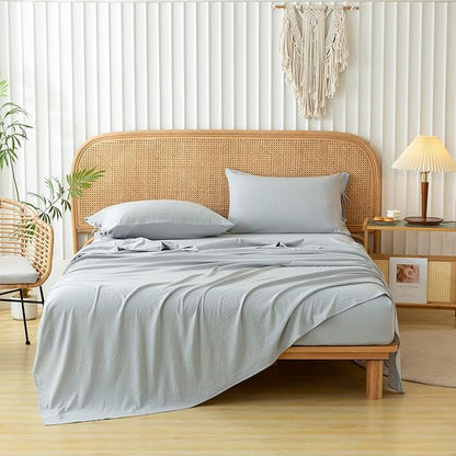 COTTEBED Ultra-Soft Twin Comforter Set with Sheets - 5 Pieces Bed in a Bag Twin Down Comforter & Bedding Sheet Sets, Lightweight Boho Cozy Washed PolyCotton for Kids Boy Girl All Season Use,Sage Green