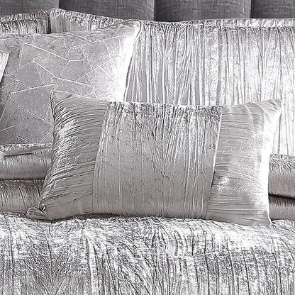 Riverbrook Home Turin Comforter Set, Queen, Silver, 7-Piece Set