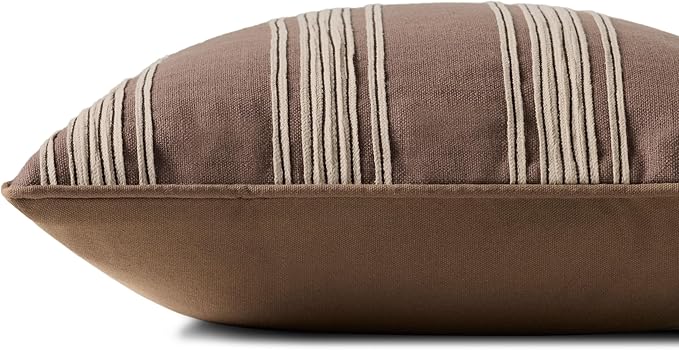 Loloi Chris Loves Julia Verona Collection PCJ0033 Brown 18'' x 18'' Cover Only Pillow
