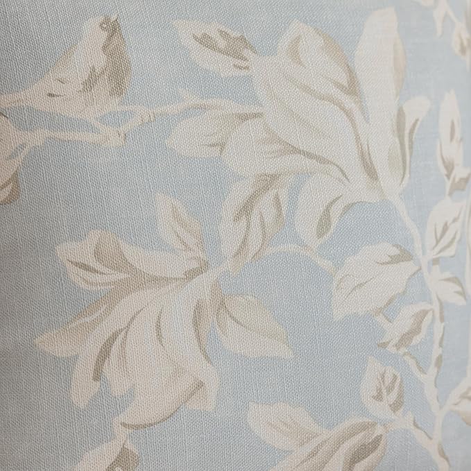 Throw Pillow Covers with Insert Included, with Embroidered Detail, 18 x 18 inches, Decorative Throw Pillow for Sofa Couch Bed (Light Blue Floral, 18" L x 18" W)