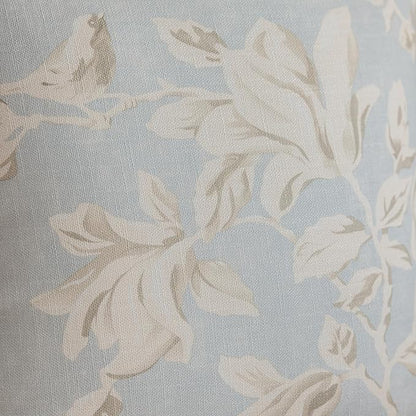 Throw Pillow Covers with Insert Included, with Embroidered Detail, 18 x 18 inches, Decorative Throw Pillow for Sofa Couch Bed (Light Blue Floral, 18" L x 18" W)