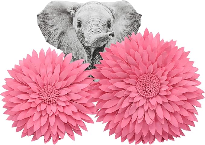 Contempo Lifestyles Daisy Decorative Pillow - Patented 3D Daisy Flower Design, Couch & Bed Decor (18" Flower, 16" Pillow with Insert, Solid Pink)