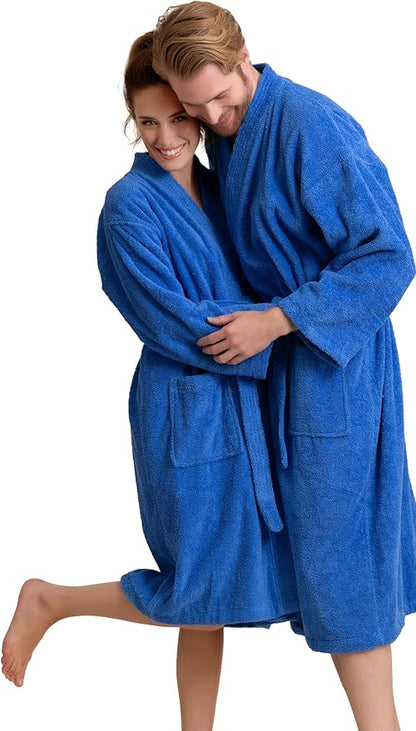 Soft Touch Linen Women's Robe Terry Cotton Cloth- Kimono Style- Thick, Breathable & Comfortable- Lightweight & Absorbent