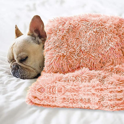 Pet Dog Bed Blanket, Fluffy Fleece Throw Sleep Mat, Soft Puppy Cat Kitten Mat, S M L XL, Fuzzy Reversible Sherpa for Bed, Couch, Sofa, Travel, Washable & Lightweight