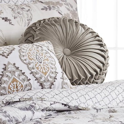 Levtex Home - Pisa - Decorative Pillow (16in. Round) - Round Velvet - Taupe Velvet