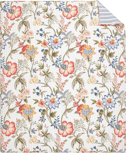 Levtex Home - Maileen - Throw - Floral - Bright Multi Color - Throw (50x60in.) - Cotton