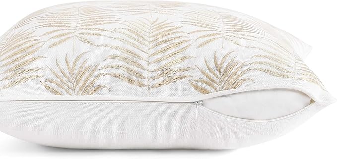 Tommy Bahama Throw Pillow Super Soft Constructions, Ideal for Couch or Bed, Tropical Home Essentials, 20" x 20", Field of Fronds Beige
