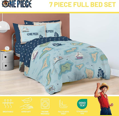 Jay Franco Kids Comforter Set Includes Sheets and Pillow Covers - Soft and Cozy Bed Set for Stylish Room Decor, Official Licensed Bedding, Multi - One Piece, 7 Piece Full